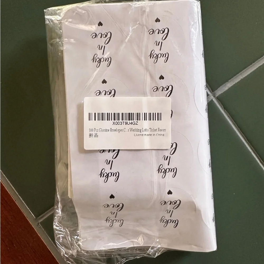 White Wedding Favor Envelopes